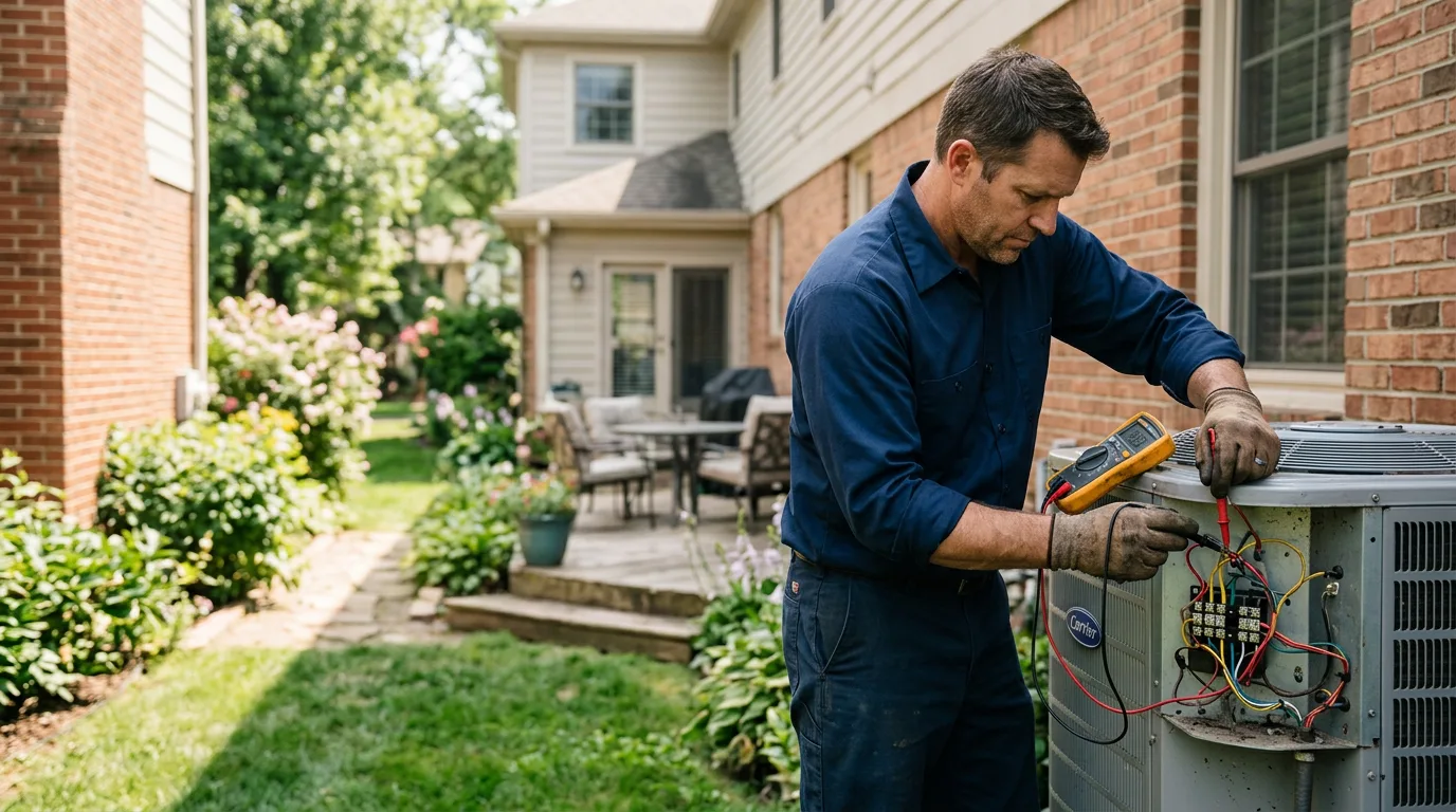 HVAC technician working near Redding, CT